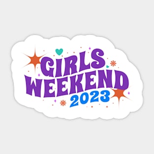 Girls weekend 2023 Retro Type Sticker
